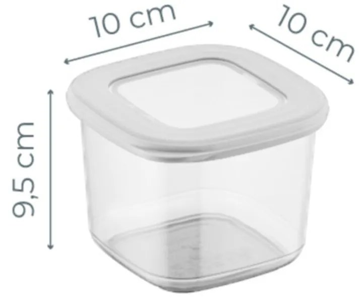 Sada 12 ks potravinových boxů BONNIE -5 bílá