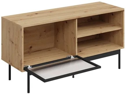 Zostava nábytku do obývacej izby Brulpin II, Osvetlenie: osvetlenie LED biele, Farby: dub artisan / čierny