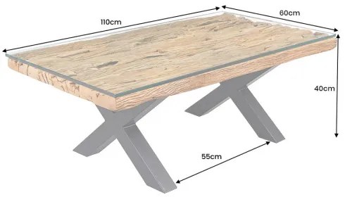 Konferenčný stôl Barracuda 45679 110x60cm Drevo Teak  - Komfort-nábytok
