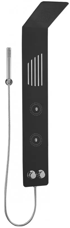 Mexen Navas, sprchový panel, čierna, 7627-02-70