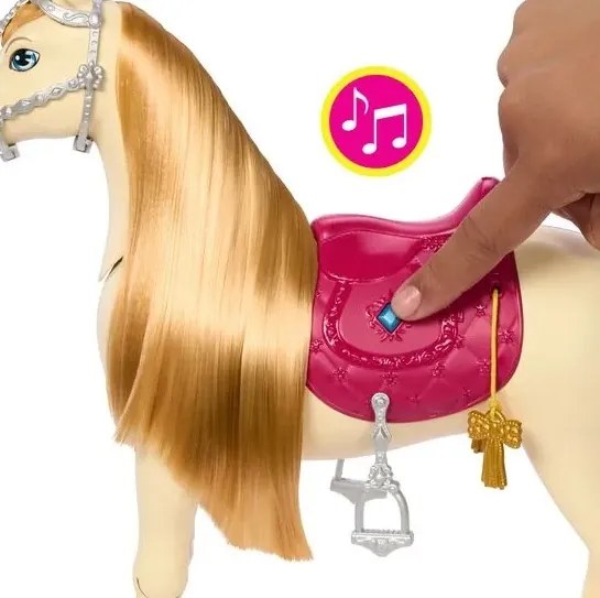 Mattel Barbie Tancujúci kôň so zvukmi a doplnkami HXJ42