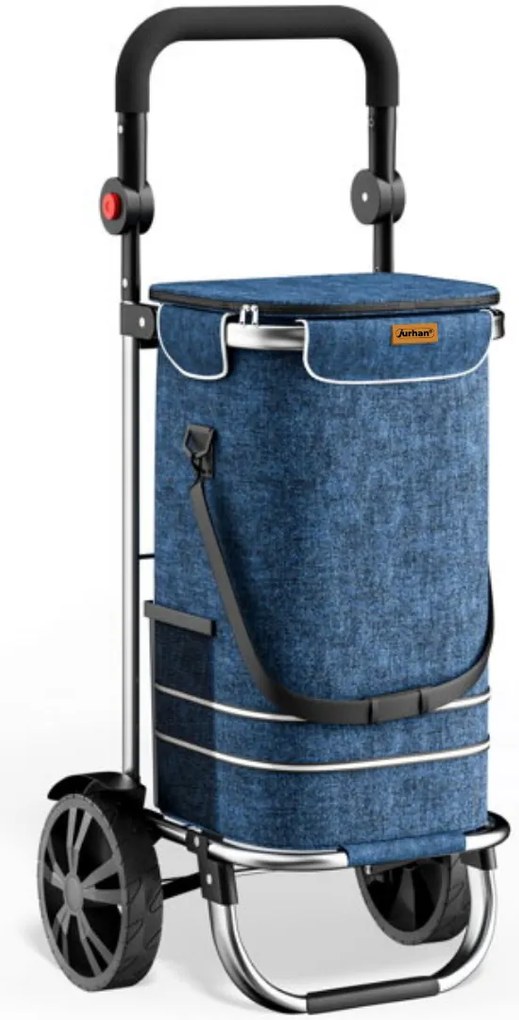 Nákupná taška na kolieskach EASY, 50l, modrá Jurhan