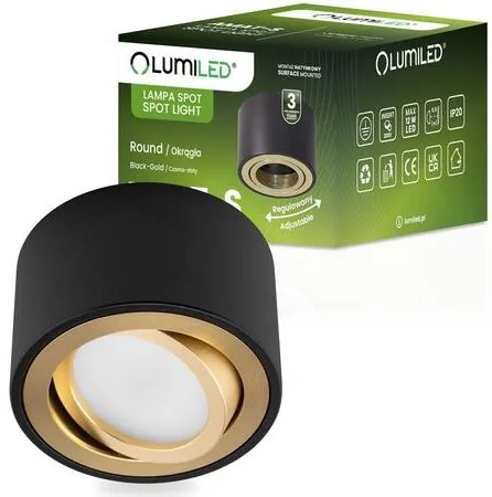 Bodové svietidilo Amat 50 mm Black/Gold O K1