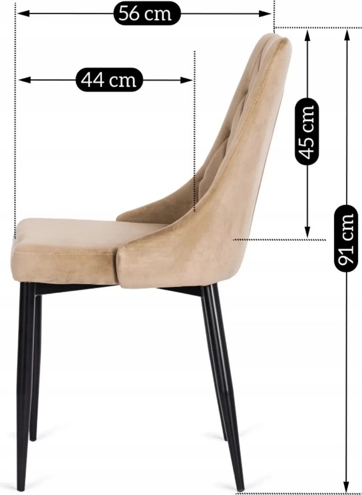 PROXIMA.store - Čalúnená jedálenská stolička CORK FARBA: béžová