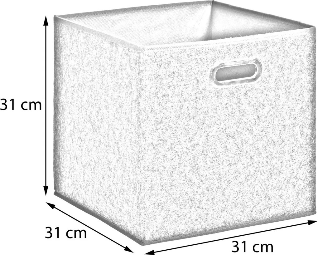Úložný box HARMONY 31x31 cm černý