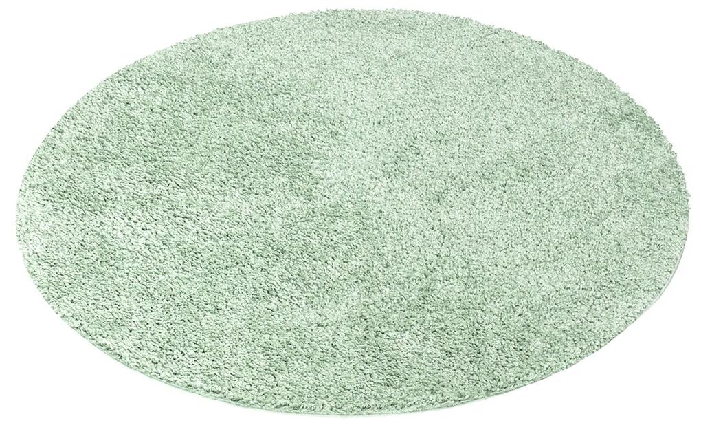 Dekorstudio Shaggy okrúhly koberec CITY 500 zelený Priemer koberca: 120cm