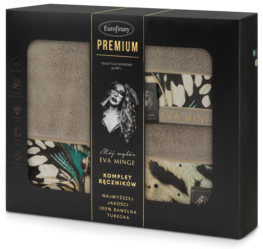 FROTÉ UTERÁK EVA MINGE15 SADA 1KS 30X50 CM, 1KS 50X90 CM, 1KS 70X140 CM BÉŽOVÁ