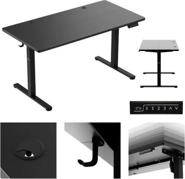 Elektrický výškovo nastaviteľný stôl Mark Adler Leader 7.3 čierny