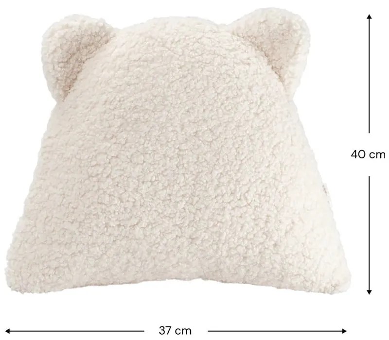 Krémová detský pohovkový vankúš buklé Bear – Wigiwama