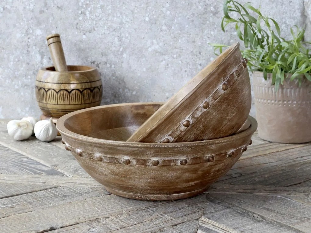 Drevená servírovacia misa z mangového dreva Tours Bowl - Ø 30*9 cm / 3,5L