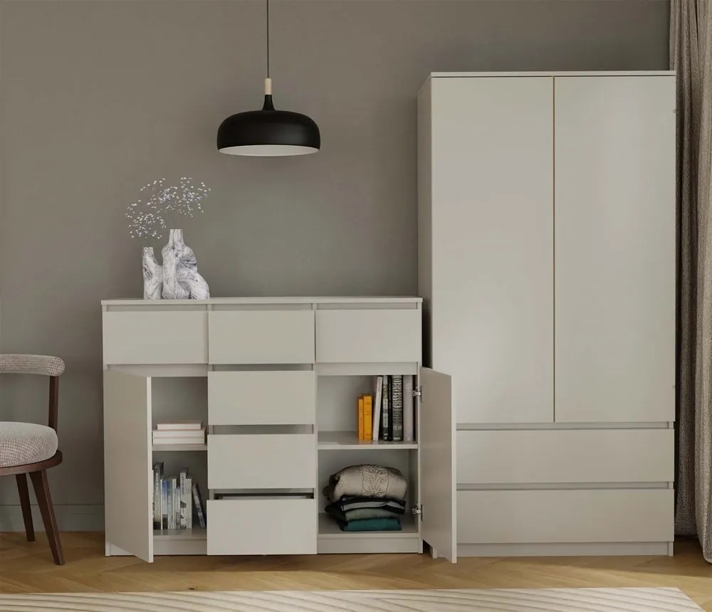 Komoda MALWA 2D6S 120 cm kašmírová