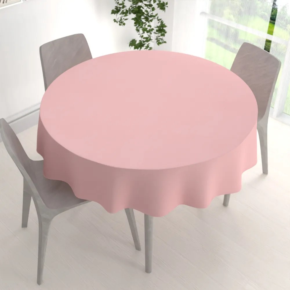 Biante Teflónový okrúhly obrus - Paris TF-125 Púdrovo ružový Ø 110 cm