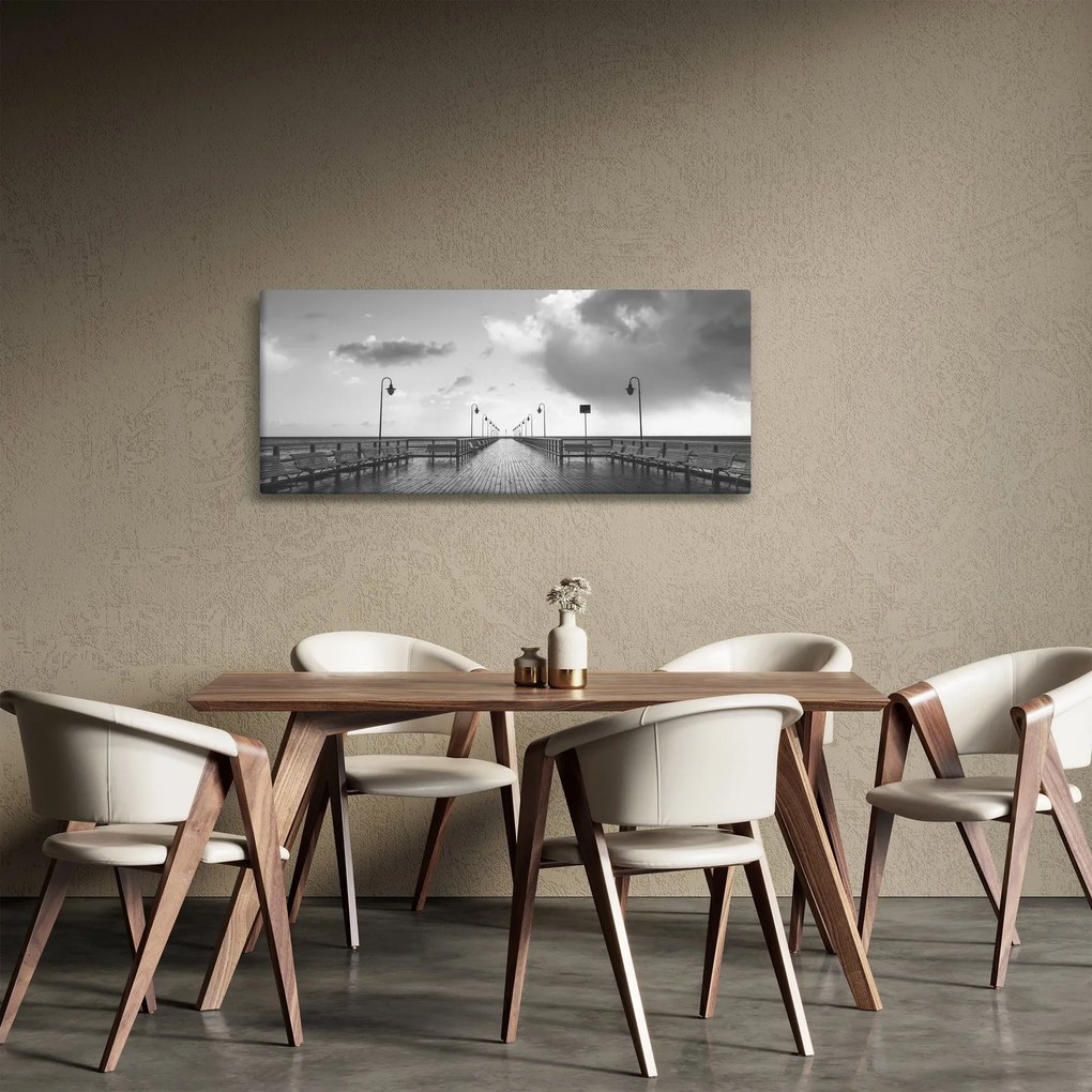 Obraz - Promenáda pri pobreží (120x50 cm)