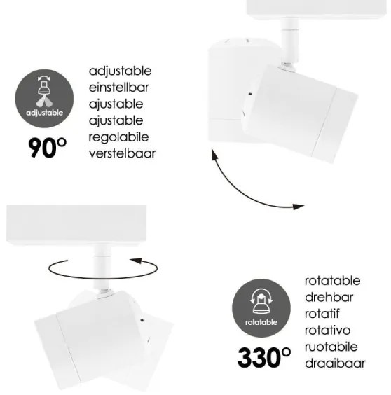 LED Stmievateľné bodové svietidlo MANU 1xGU10/5,8W/230V biela