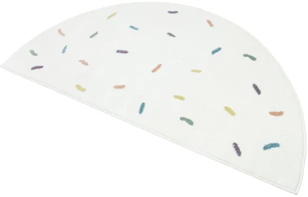 Koberec LIMA M039A krémový / modrý polkruh