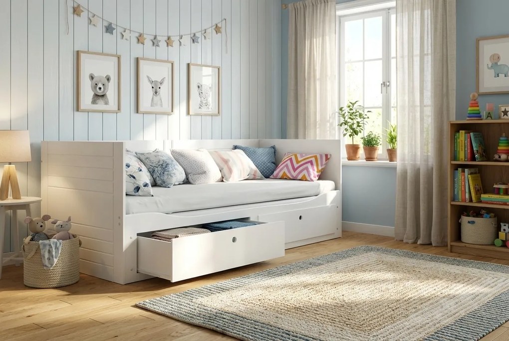 Rozkladacia posteľ HERMES 2 200x80 biela