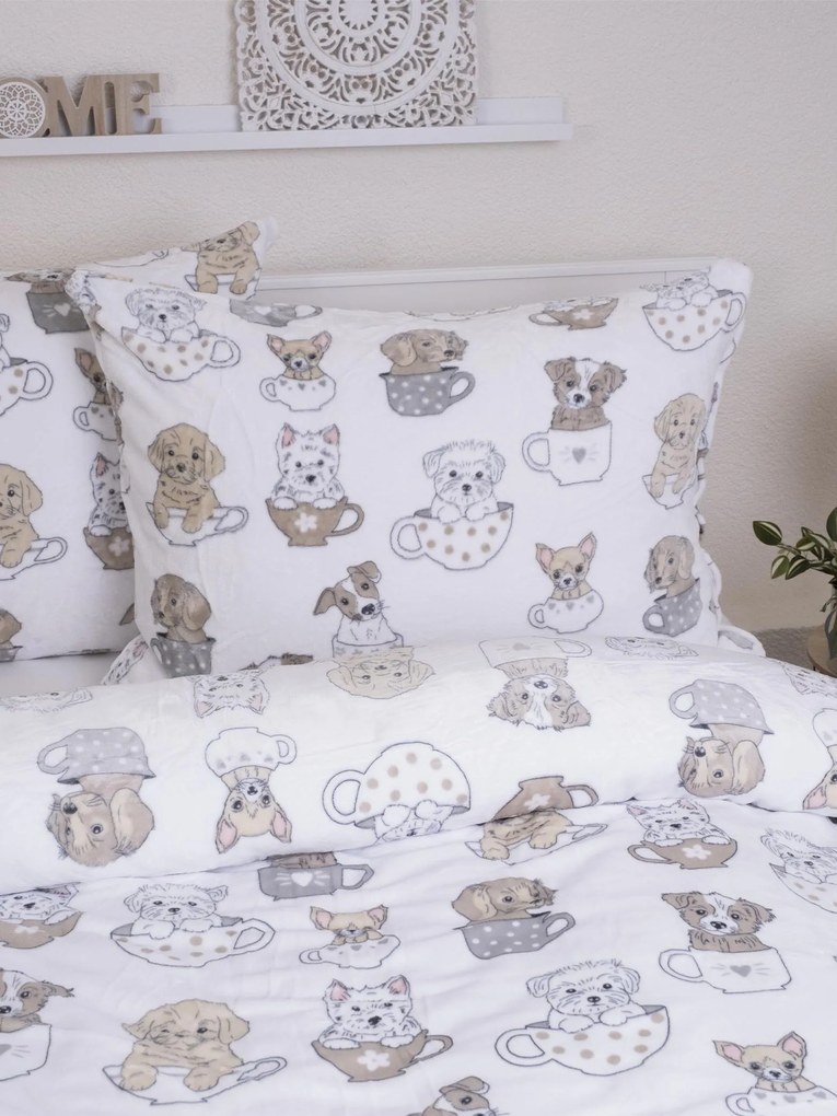 Predĺžené obliečky mikroplyš Exclusive – Šteniatka