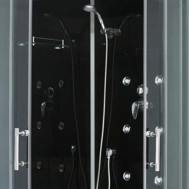 Roltechnik Hydromasážny sprchový box BONDY BLACK /900 90 cm 90 cm