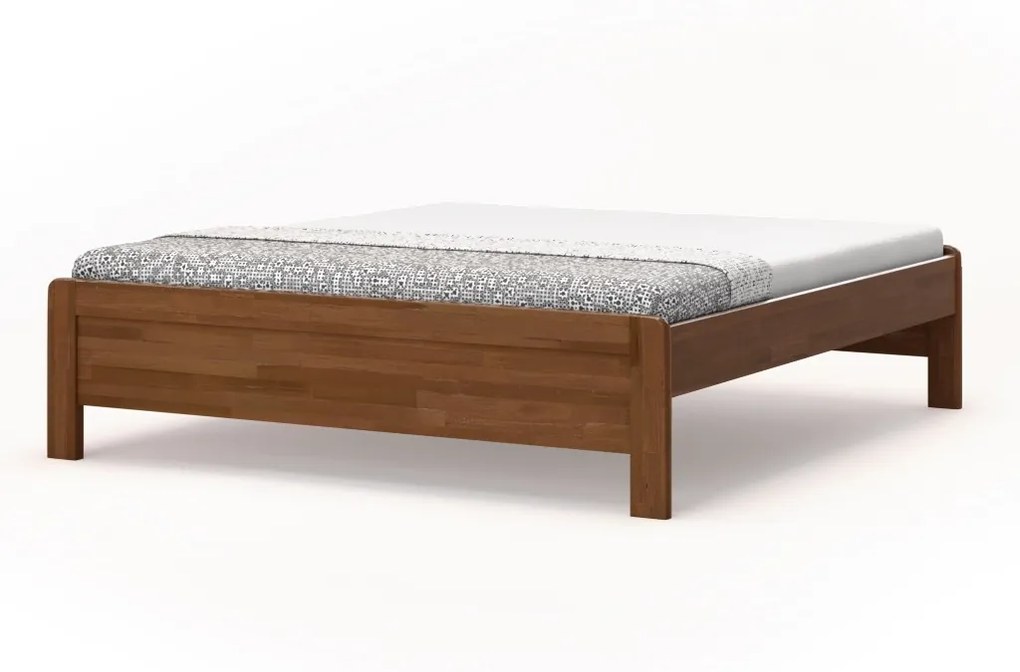 BMB KARLO s nízkymi čelami - masívna buková posteľ 200 x 210 cm, buk masív