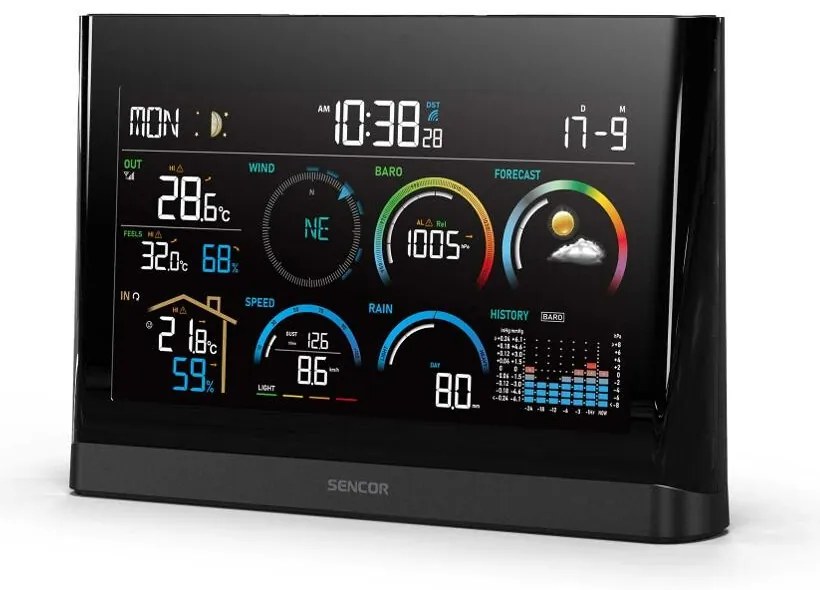 Sencor SWS 11000 Prof. meteorologická stanica s bezdr. snímáčom 5v1