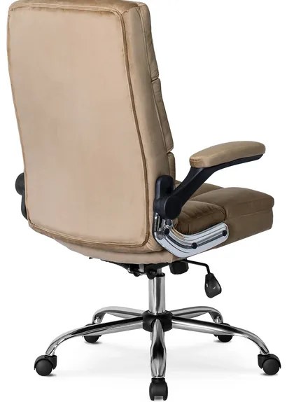 Vintino kancelárska otočná stolička JACOB s chrómovými nohami bežová