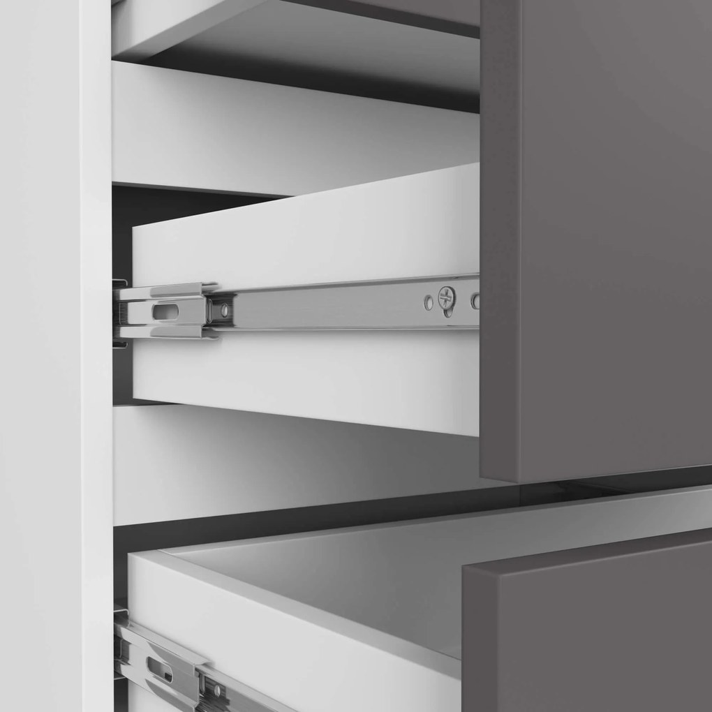 Komoda CL3 60 cm bílá/grafitově šedá