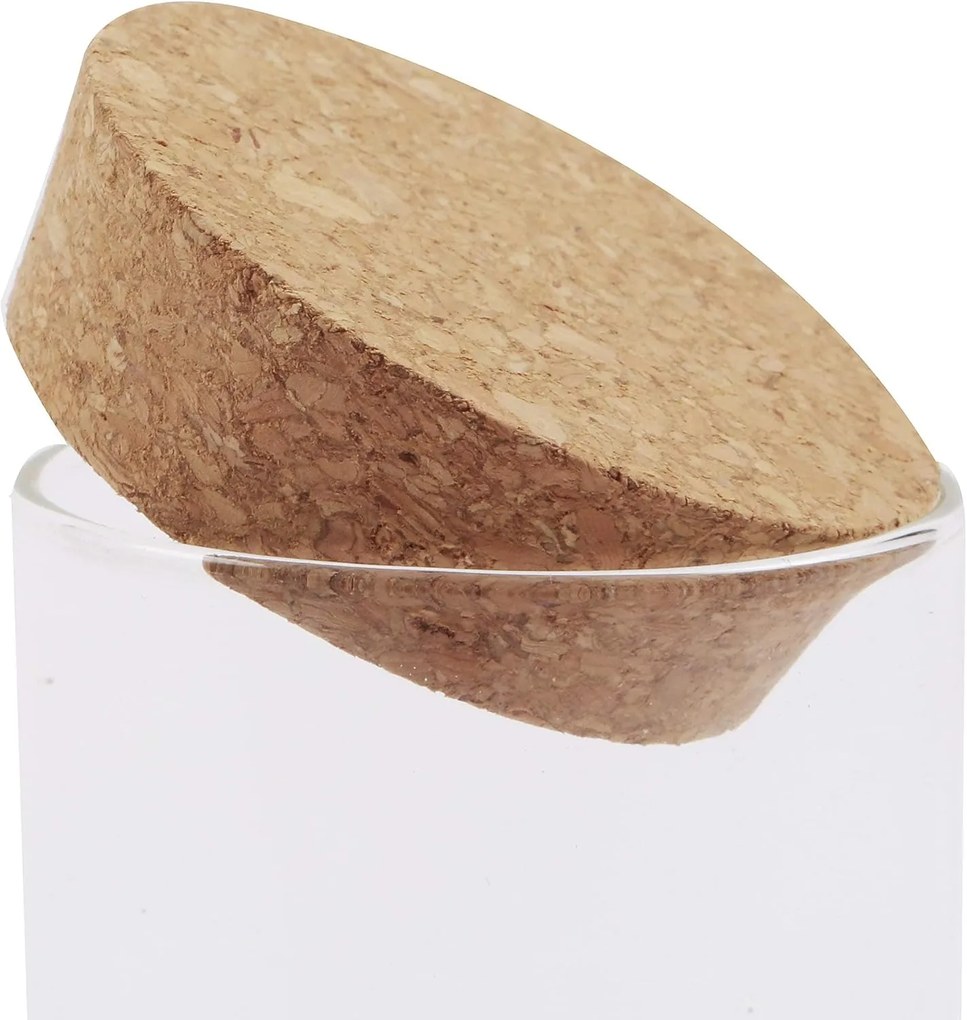 Korenka, sklenená guľatá dóza s korkovým uzáverom 155ml