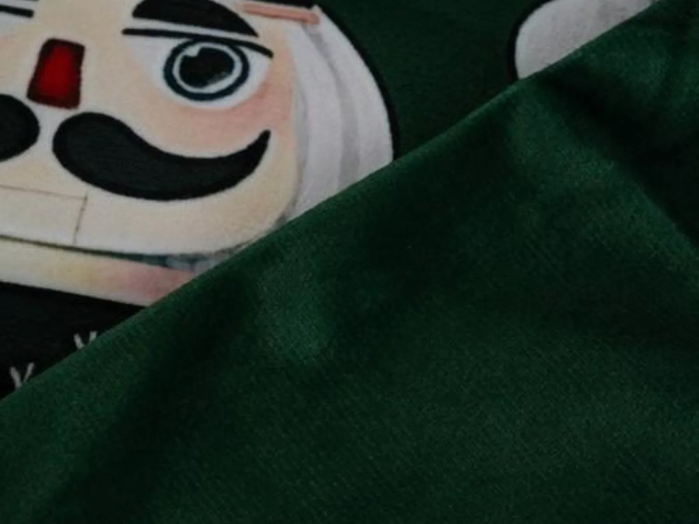 Vianočná obliečka na vankúš NUTCRACKER 45x45 cm, zelená