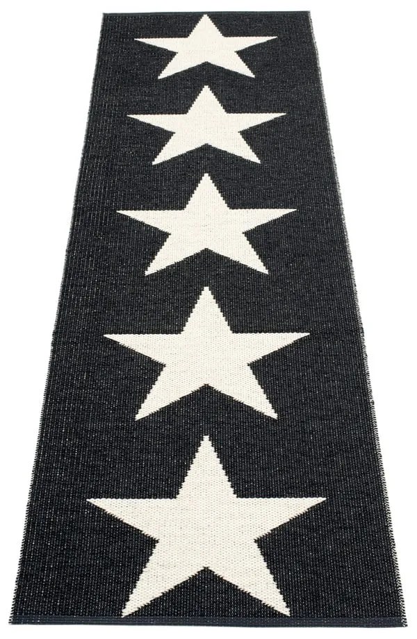 Čierno-biely vnútorný a vonkajší behúň 70x150 cm Viggo Black – Pappelina