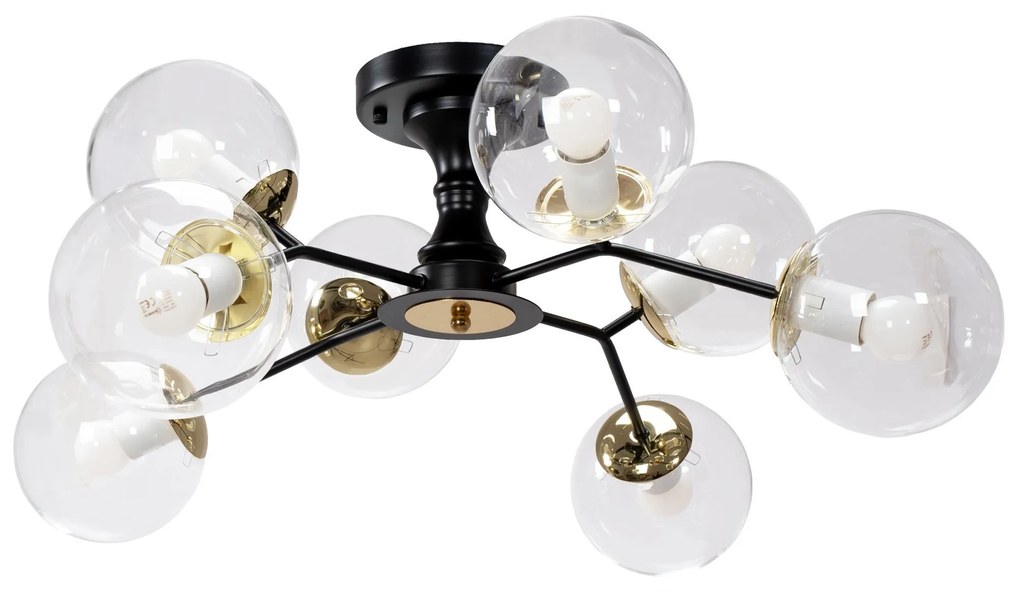Toolight Toolight, stropné svietidlo sklenené gule 8xE27 APP1135-8C, OSW-40108