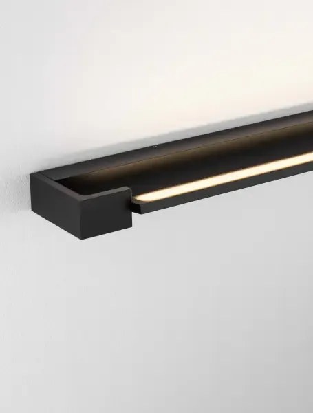 LED čierne svietidlo na stenu Arga 60