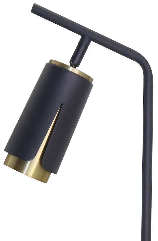 Stolná lampa Flower, 1x čierne/zlaté kovové tienidlo, b