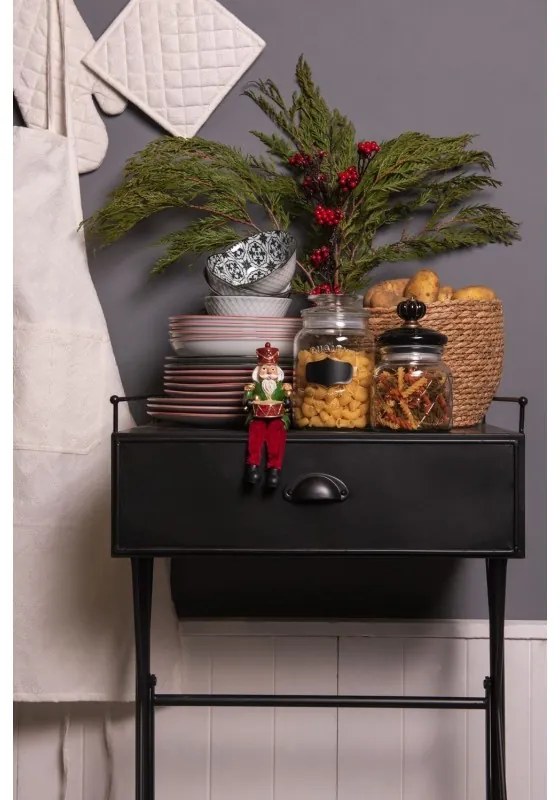 Čierny kovový konzolový stolík Emilio - 53*39*88 cm