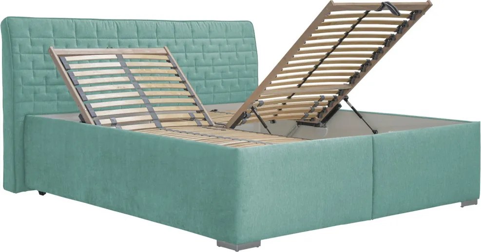 Posteľ Rita 180x200 cm, aqua modro-zelená látka