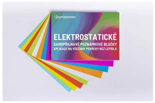 Elektrostatický poznámkový bloček Symbionotes 7 x 10 cm - 100 listov, červená