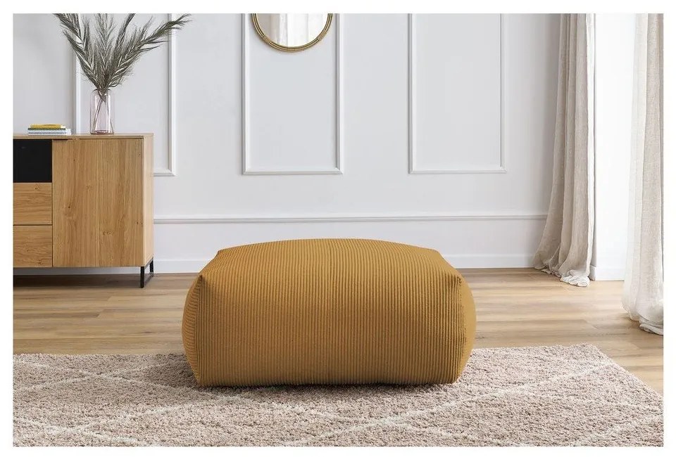 Žltá menčestrová podnožka Voltaire – Bobochic Paris