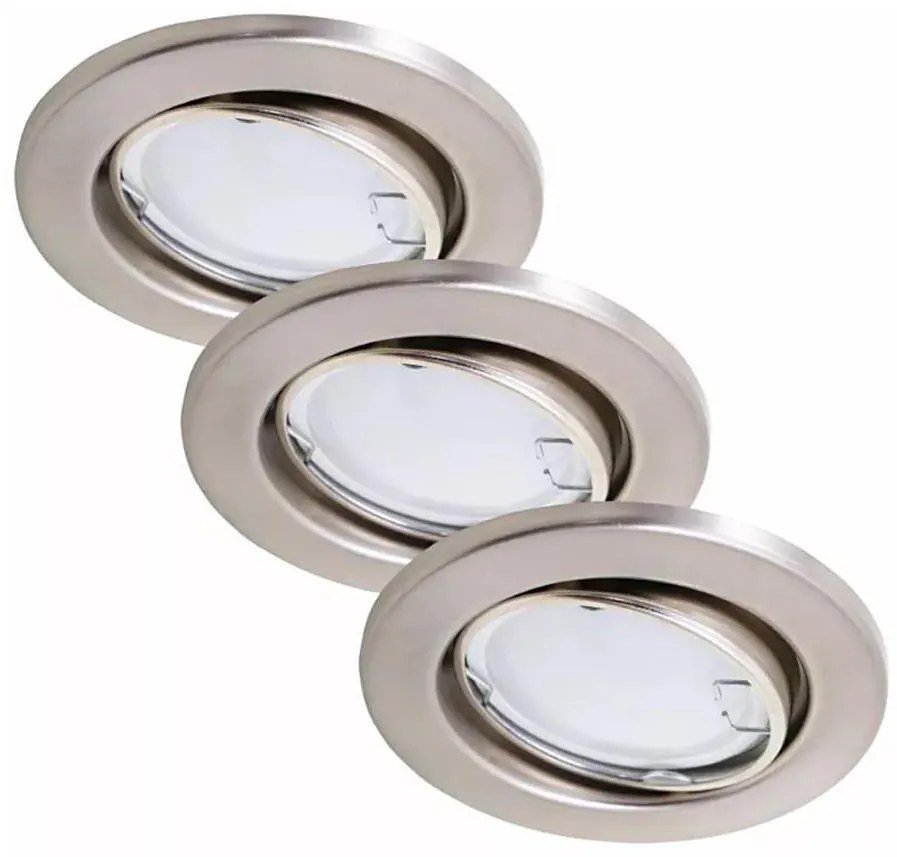Briloner 7221-032 - SADA 3x LED Kúpeľňové svietidlo 1xGU10/3W/230V matný chróm