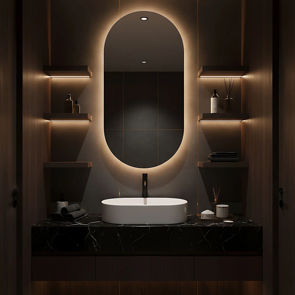 Rea Layla, umývadlo na dosku 530x300x115 mm, biela lesklá, REA-U9108