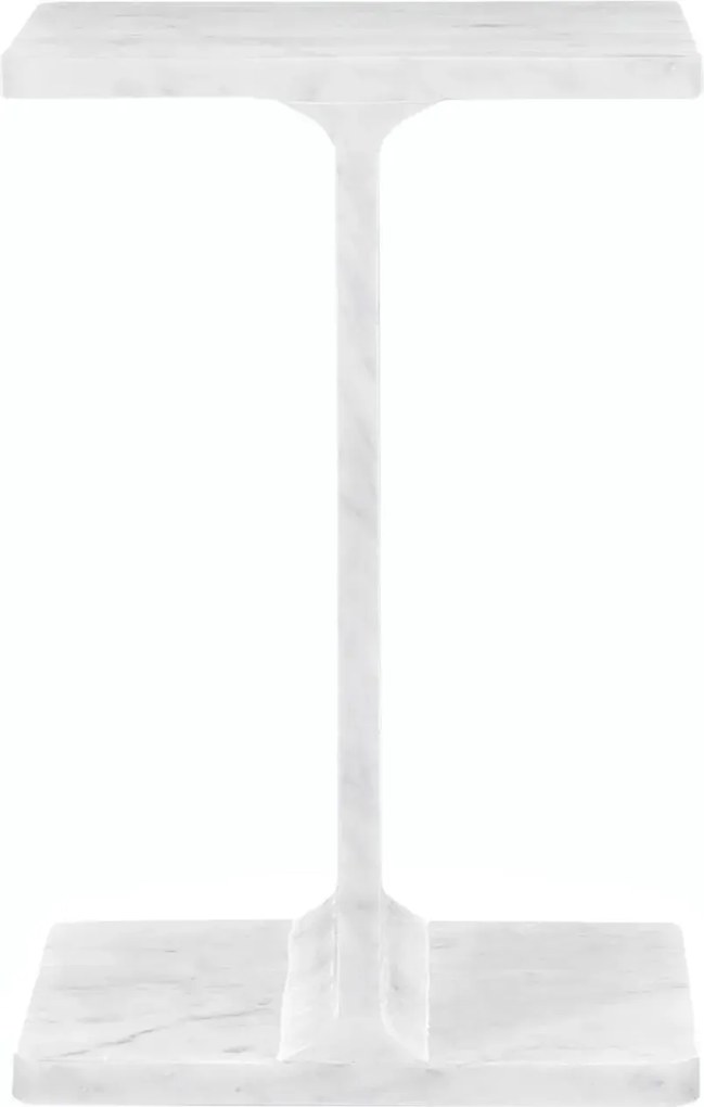 Odkladací stolík Avola 30 cm biely mramor