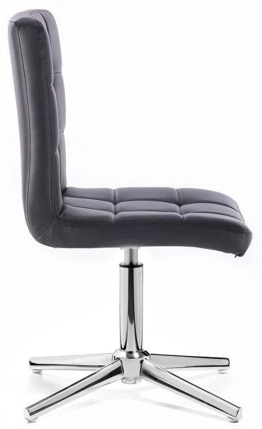 LuxuryForm DESIGN Stolička TOLEDO na striebornom kríži - čierna