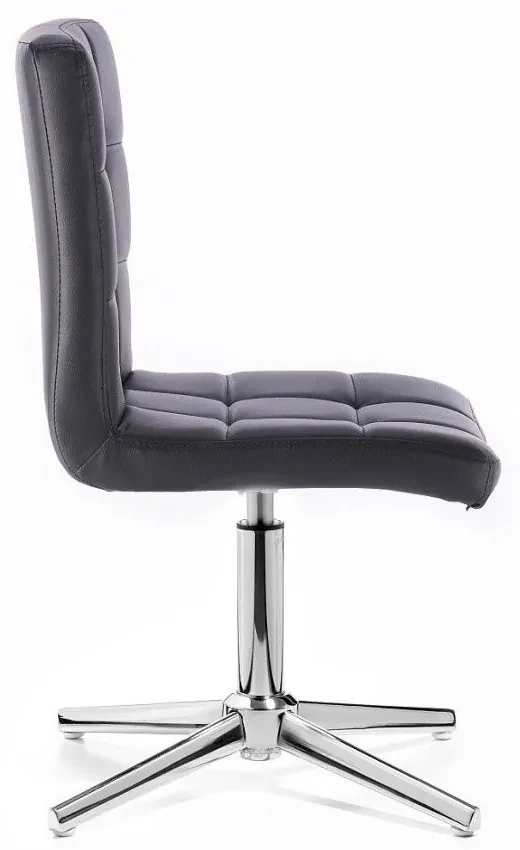 LuxuryForm DESIGN Stolička TOLEDO na striebornom kríži - čierna
