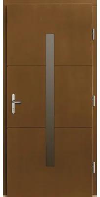 Vchodové dvere Tavira drevené 100x200 cm P afromosia