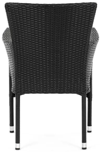 Autronic BONTEC Záhradná stolička, kov, polyratan, čierna, AZC-S2117 BK Farba: Čierna