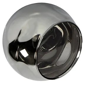 Stropná lampa čierna 44,5 cm s dymovým sklom 3-svetlo - Vidro