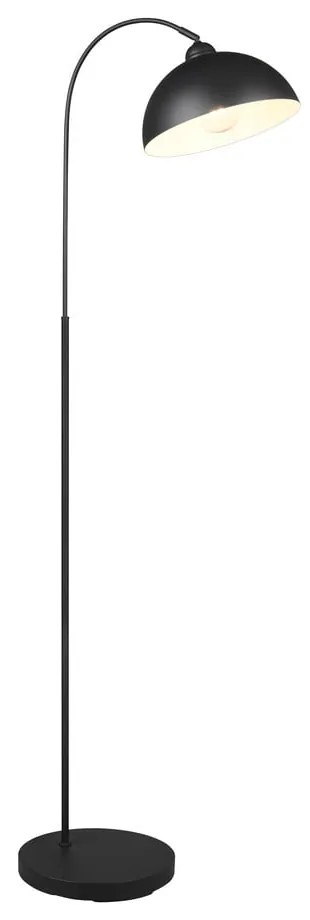 Čierna stojacia lampa s kovovým tienidlom (výška 170 cm) Sierra – Trio