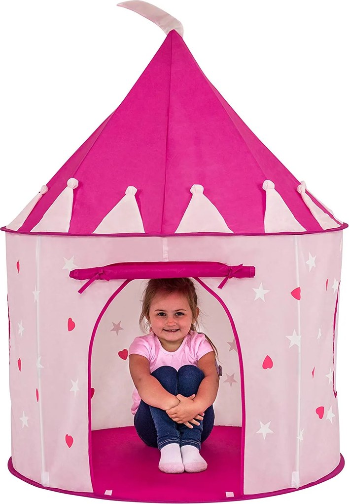Detský hrací stan Zámok kráľovnej IPLAY — princeznin palác pre dievčatá 105×125 cm