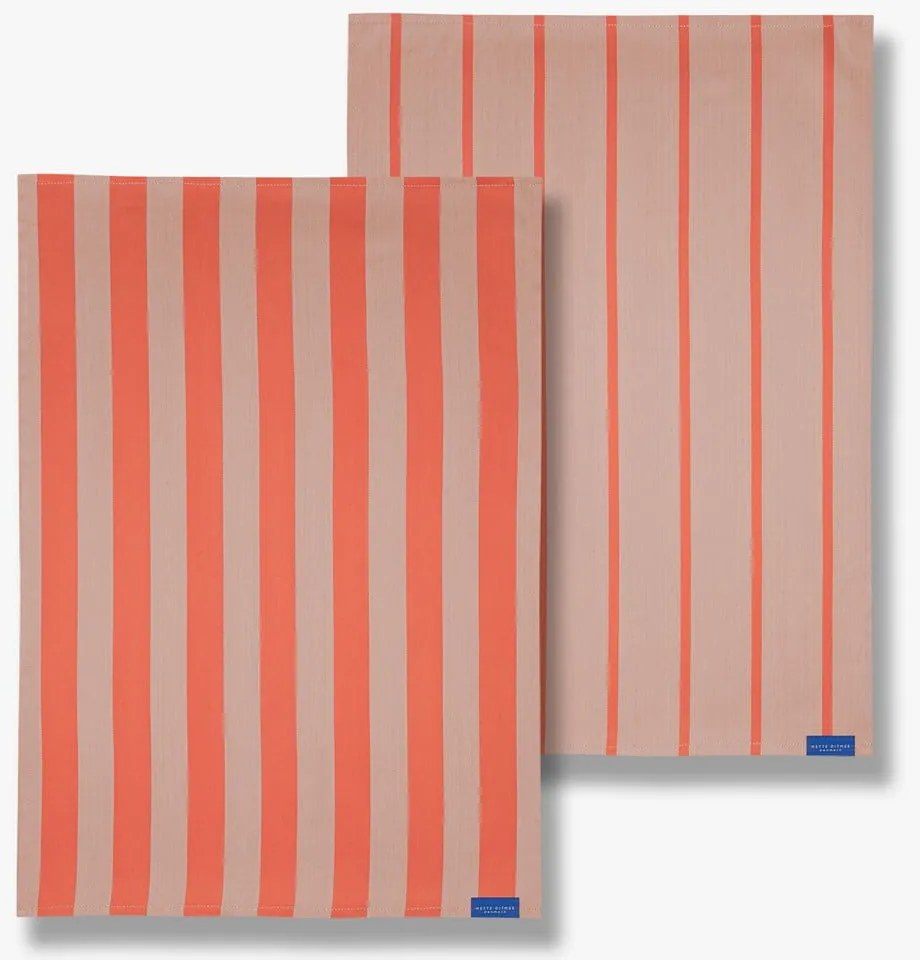 Bavlnené utierky v súprave 2 ks 50x70 cm Stripes – Mette Ditmer Denmark