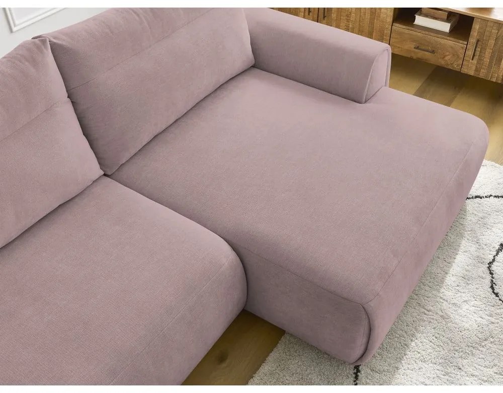 Svetloružová rohová pohovka Aden – Bobochic Paris