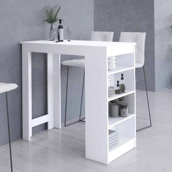 Barový stôl 115cm biely