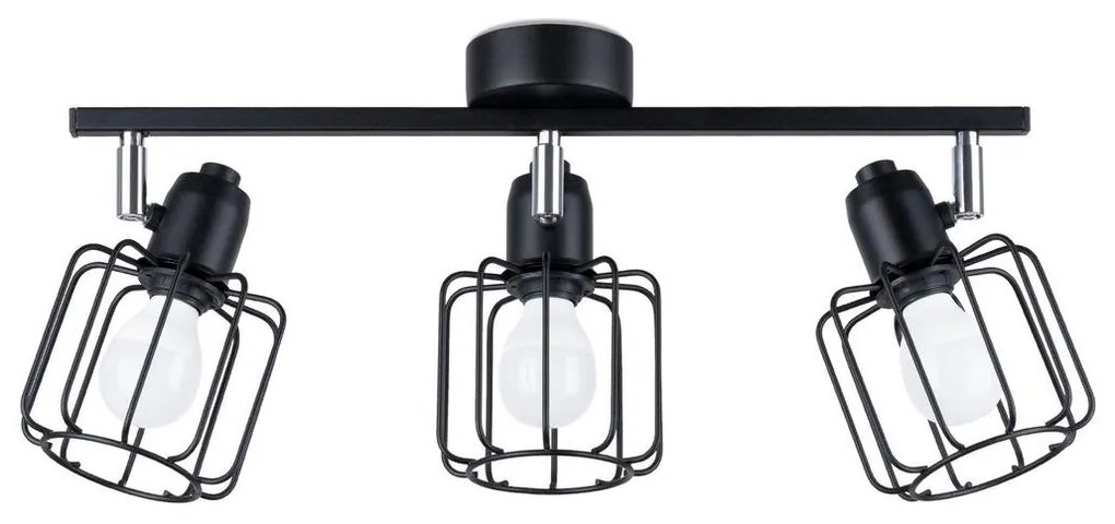 Sollux SL.1116 - Bodové svietidlo BELUCI 3xE14/40W/230V čierna